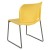 Flash Furniture RUT-238A-YL-GG Hercules Yellow Full Back Contoured Stack Chair with Gray Powder Coated Sled Base addl-6