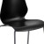 Flash Furniture RUT-288-BK-GG Hercules Black Plastic Stack Chair with Lumbar Support and Silver Frame addl-10