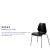 Flash Furniture RUT-288-BK-GG Hercules Black Plastic Stack Chair with Lumbar Support and Silver Frame addl-3