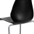 Flash Furniture RUT-288-BK-GG Hercules Black Plastic Stack Chair with Lumbar Support and Silver Frame addl-7