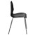 Flash Furniture RUT-288-BK-GG Hercules Black Plastic Stack Chair with Lumbar Support and Silver Frame addl-8