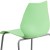 Flash Furniture RUT-288-GREEN-GG Hercules Green Plastic Stack Chair with Lumbar Support and Silver Frame addl-10