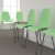 Flash Furniture RUT-288-GREEN-GG Hercules Green Plastic Stack Chair with Lumbar Support and Silver Frame addl-1