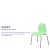 Flash Furniture RUT-288-GREEN-GG Hercules Green Plastic Stack Chair with Lumbar Support and Silver Frame addl-3