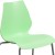 Flash Furniture RUT-288-GREEN-GG Hercules Green Plastic Stack Chair with Lumbar Support and Silver Frame addl-7
