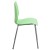 Flash Furniture RUT-288-GREEN-GG Hercules Green Plastic Stack Chair with Lumbar Support and Silver Frame addl-8