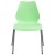 Flash Furniture RUT-288-GREEN-GG Hercules Green Plastic Stack Chair with Lumbar Support and Silver Frame addl-9