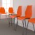 Flash Furniture RUT-288-ORANGE-GG Hercules Orange Plastic Stack Chair with Lumbar Support and Silver Frame addl-1