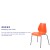 Flash Furniture RUT-288-ORANGE-GG Hercules Orange Plastic Stack Chair with Lumbar Support and Silver Frame addl-3