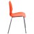 Flash Furniture RUT-288-ORANGE-GG Hercules Orange Plastic Stack Chair with Lumbar Support and Silver Frame addl-8