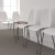 Flash Furniture RUT-288-WHITE-GG Hercules White Plastic Stack Chair with Lumbar Support and Silver Frame addl-1