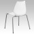 Flash Furniture RUT-288-WHITE-GG Hercules White Plastic Stack Chair with Lumbar Support and Silver Frame addl-6