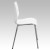 Flash Furniture RUT-288-WHITE-GG Hercules White Plastic Stack Chair with Lumbar Support and Silver Frame addl-8