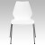Flash Furniture RUT-288-WHITE-GG Hercules White Plastic Stack Chair with Lumbar Support and Silver Frame addl-9