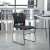 Flash Furniture RUT-2-BK-GG Hercules Black Sled Base Plastic Stack Chair with Air-Vent Back addl-1