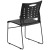 Flash Furniture RUT-2-BK-GG Hercules Black Sled Base Plastic Stack Chair with Air-Vent Back addl-5