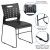 Flash Furniture RUT-2-BK-GG Hercules Black Sled Base Plastic Stack Chair with Air-Vent Back addl-6