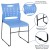 Flash Furniture RUT-2-BL-GG Hercules Blue Sled Base Plastic Stack Chair with Air-Vent Back addl-3