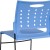 Flash Furniture RUT-2-BL-GG Hercules Blue Sled Base Plastic Stack Chair with Air-Vent Back addl-9