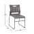 Flash Furniture RUT-2-GY-BK-GG Hercules Gray Sled Base Plastic Stack Chair with Air-Vent Back addl-4