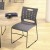 Flash Furniture RUT-2-GY-BK-GG Hercules Gray Sled Base Plastic Stack Chair with Air-Vent Back addl-5