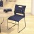 Flash Furniture RUT-2-NVY-BK-GG Hercules Navy Sled Base Plastic Stack Chair with Air-Vent Back addl-5