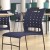 Flash Furniture RUT-2-NVY-BK-GG Hercules Navy Sled Base Plastic Stack Chair with Air-Vent Back addl-6