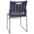 Flash Furniture RUT-2-NVY-BK-GG Hercules Navy Sled Base Plastic Stack Chair with Air-Vent Back addl-7