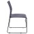 Flash Furniture RUT-2-NVY-BK-GG Hercules Navy Sled Base Plastic Stack Chair with Air-Vent Back addl-9