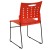 Flash Furniture RUT-2-OR-GG Hercules Orange Sled Base Plastic Stack Chair with Air-Vent Back addl-5