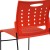 Flash Furniture RUT-2-OR-GG Hercules Orange Sled Base Plastic Stack Chair with Air-Vent Back addl-6