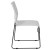 Flash Furniture RUT-2-WH-GG Hercules White Sled Base Plastic Stack Chair with Air-Vent Back addl-7