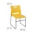 Flash Furniture RUT-2-YL-GG Hercules Yellow Sled Base Plastic Stack Chair with Air-Vent Back addl-4