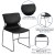 Flash Furniture RUT-438-BK-GG Hercules Black Full Back Stack Chair with Black Powder Coated Frame addl-4