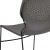 Flash Furniture RUT-438-GY-GG Hercules Gray Full Back Stack Chair with Black Powder Coated Frame addl-12
