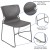 Flash Furniture RUT-438-GY-GG Hercules Gray Full Back Stack Chair with Black Powder Coated Frame addl-4