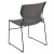 Flash Furniture RUT-438-GY-GG Hercules Gray Full Back Stack Chair with Black Powder Coated Frame addl-6