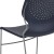 Flash Furniture RUT-438-NY-GG Hercules Navy Full Back Stack Chair with Gray Powder Coated Frame addl-12