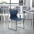 Flash Furniture RUT-438-NY-GG Hercules Navy Full Back Stack Chair with Gray Powder Coated Frame addl-1