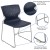 Flash Furniture RUT-438-NY-GG Hercules Navy Full Back Stack Chair with Gray Powder Coated Frame addl-4