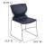 Flash Furniture RUT-438-NY-GG Hercules Navy Full Back Stack Chair with Gray Powder Coated Frame addl-5