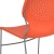 Flash Furniture RUT-438-OR-GG Hercules Orange Full Back Stack Chair with Gray Powder Coated Frame addl-12