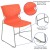 Flash Furniture RUT-438-OR-GG Hercules Orange Full Back Stack Chair with Gray Powder Coated Frame addl-4