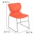 Flash Furniture RUT-438-OR-GG Hercules Orange Full Back Stack Chair with Gray Powder Coated Frame addl-5