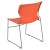 Flash Furniture RUT-438-OR-GG Hercules Orange Full Back Stack Chair with Gray Powder Coated Frame addl-6