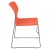 Flash Furniture RUT-438-OR-GG Hercules Orange Full Back Stack Chair with Gray Powder Coated Frame addl-8