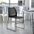 Flash Furniture RUT-498A-BLACK-GG Hercules Black Stack Chair with Air-Vent Back and Black Powder Coated Sled Base addl-1
