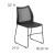 Flash Furniture RUT-498A-BLACK-GG Hercules Black Stack Chair with Air-Vent Back and Black Powder Coated Sled Base addl-5
