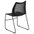 Flash Furniture RUT-498A-BLACK-GG Hercules Black Stack Chair with Air-Vent Back and Black Powder Coated Sled Base addl-6