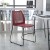 Flash Furniture RUT-498A-BY-GG Hercules Burgundy Stack Chair with Air-Vent Back and Black Powder Coated Sled Base addl-1